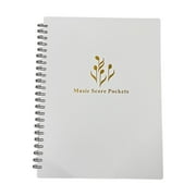 Ampiyan Multifunctional Music Score Folder - A4 Size Plastic Binder for Piano, Violin, Guitar \u0026 Flute, Holds 20-60 Sheets, 180° Lay-Flat Design, Durable Storage with Rounded Corners (9.44x12.59in)
